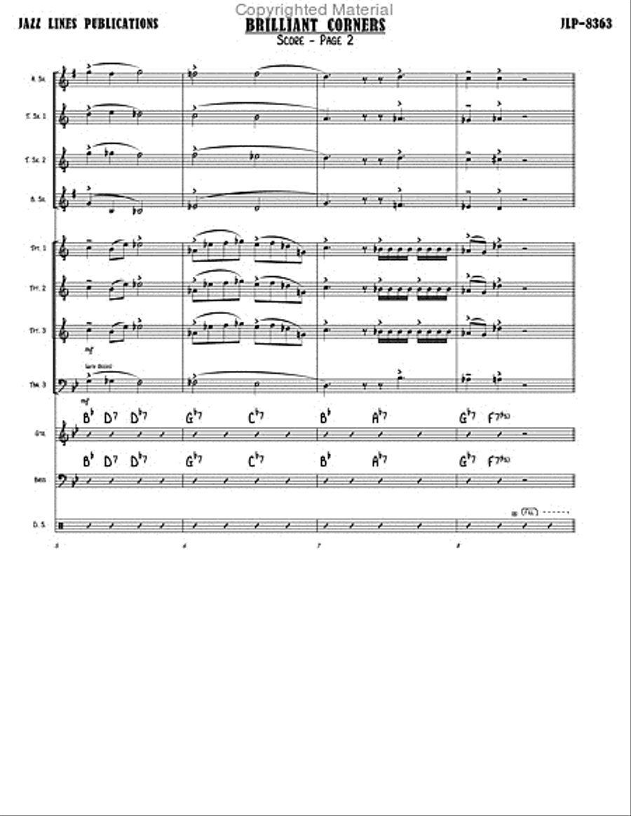 Brilliant Corners Big Band scores gallery preview page 5