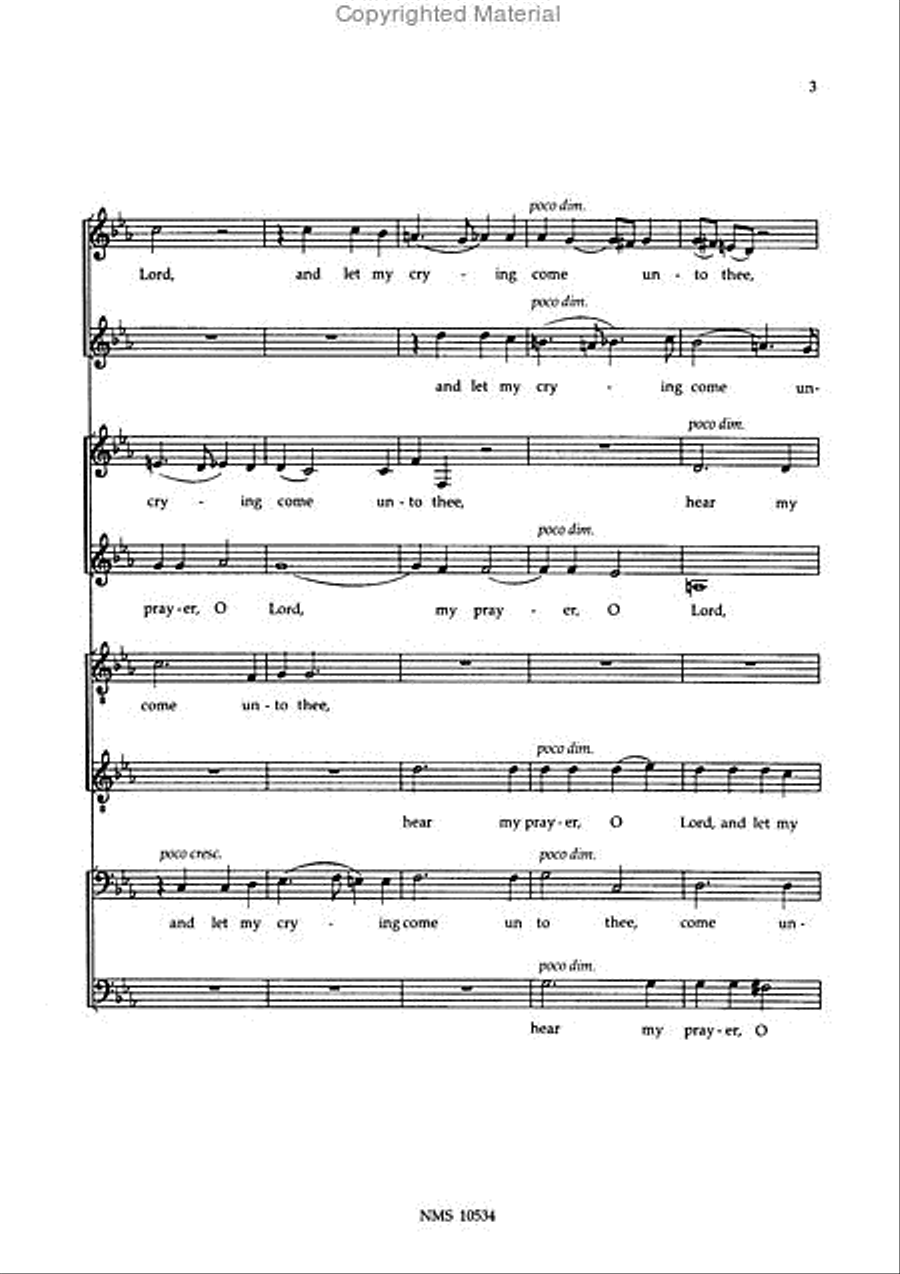 Hear my prayer, o Lord Hear my prayer, o Lord SSAATTBB scores gallery preview page 4
