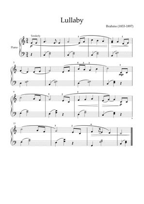 Brahms - Lullaby (Easy piano arrangement)