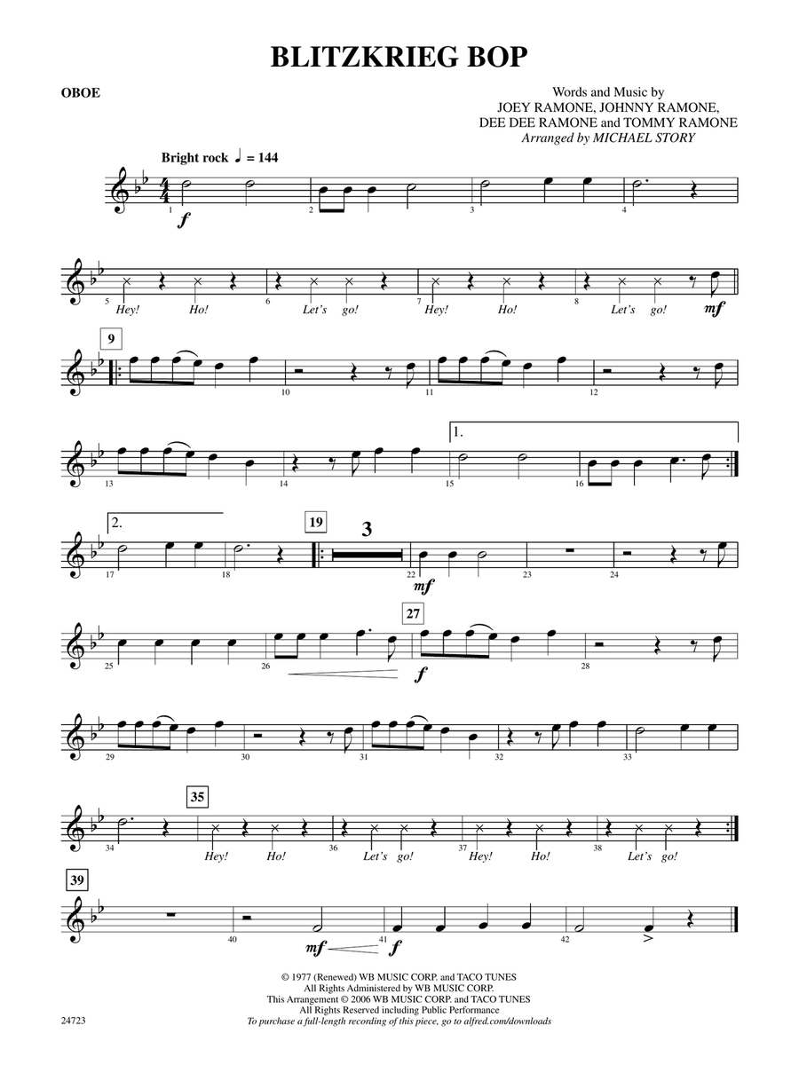 Blitzkrieg Bop: Oboe