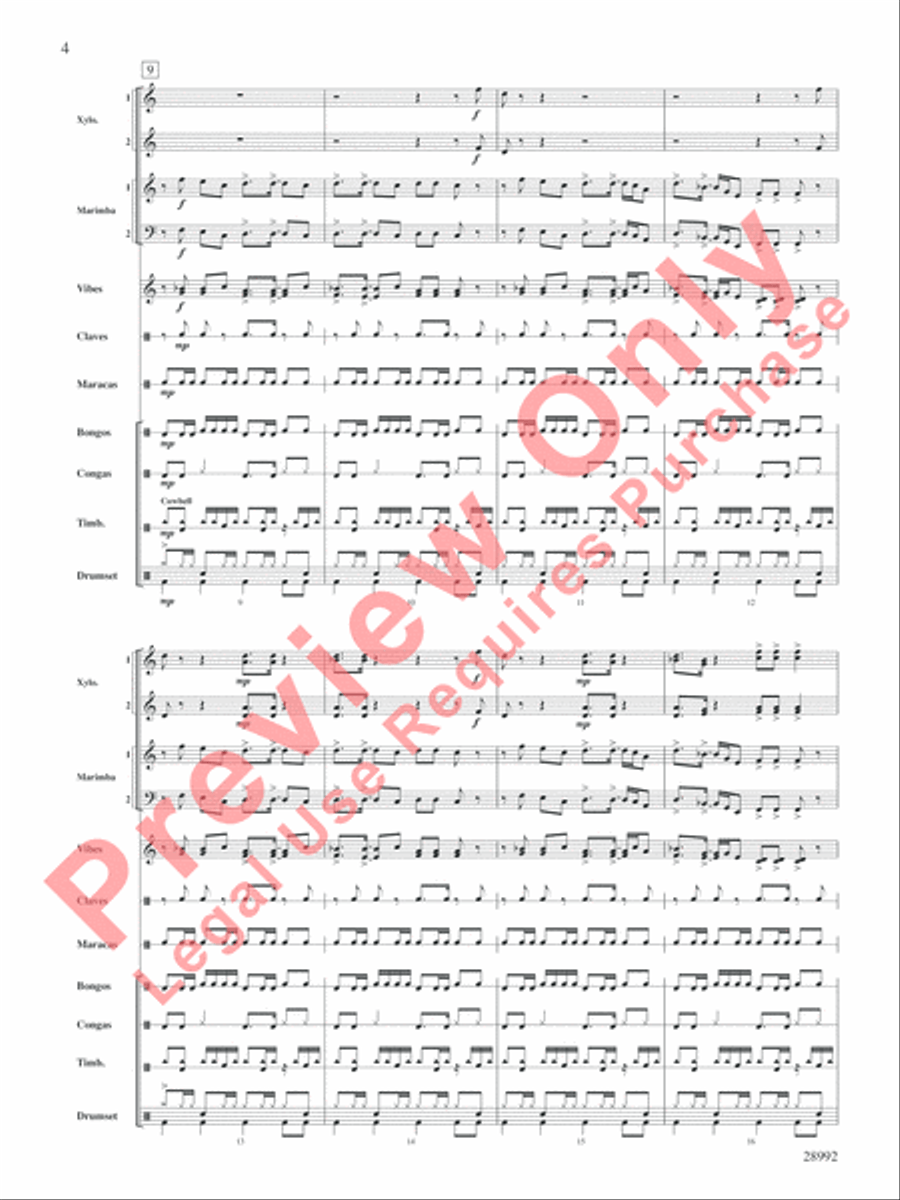 Adelieland (from Happy Feet) Percussion Ensemble scores gallery preview page 5