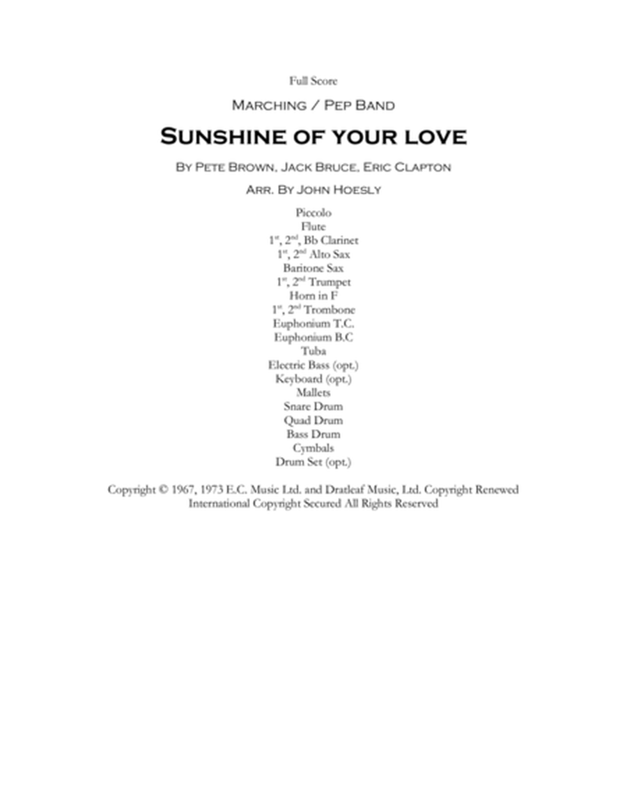 Sunshine Of Your Love image number null
