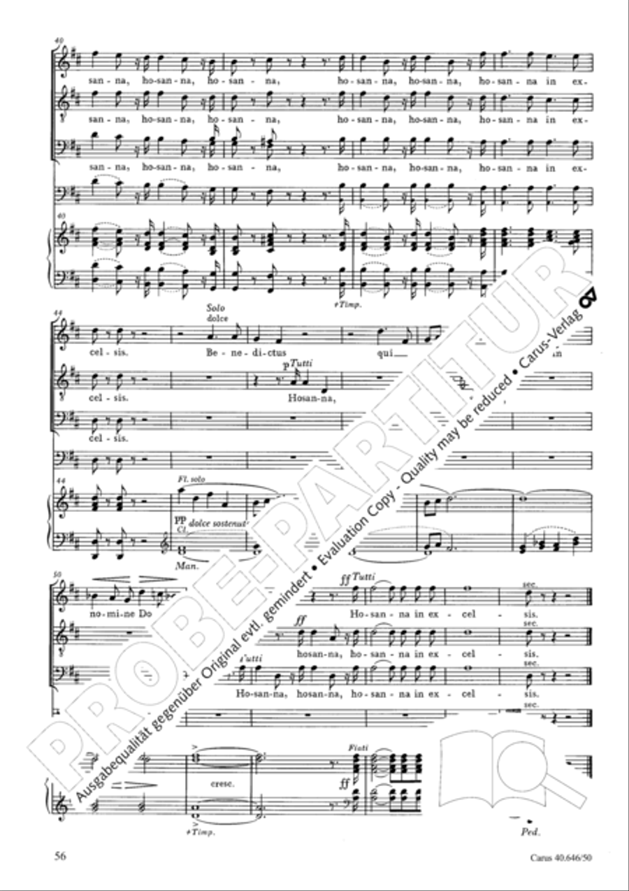Mass in A major STB scores gallery preview page 58