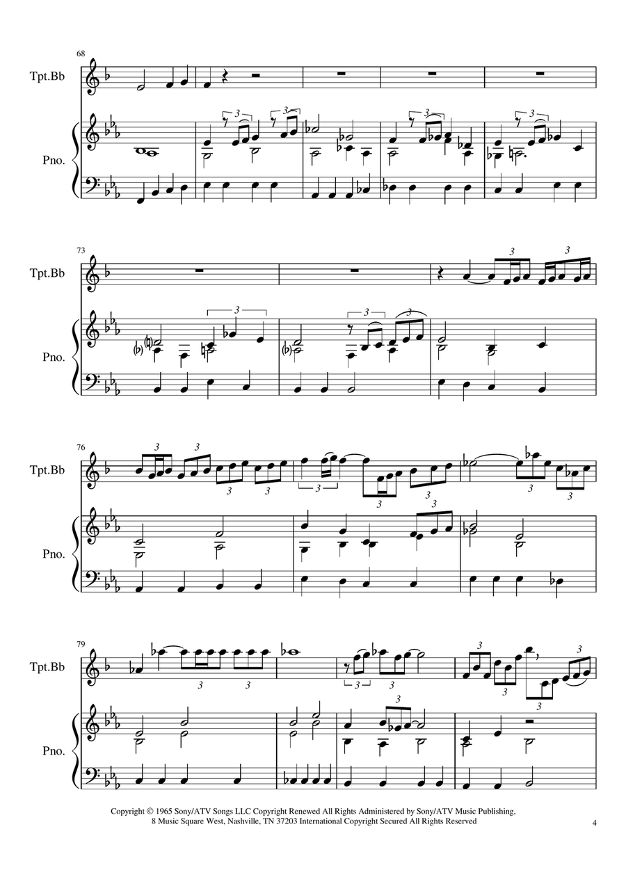 Michelle Michelle B-Flat Trumpet scores gallery preview page 5