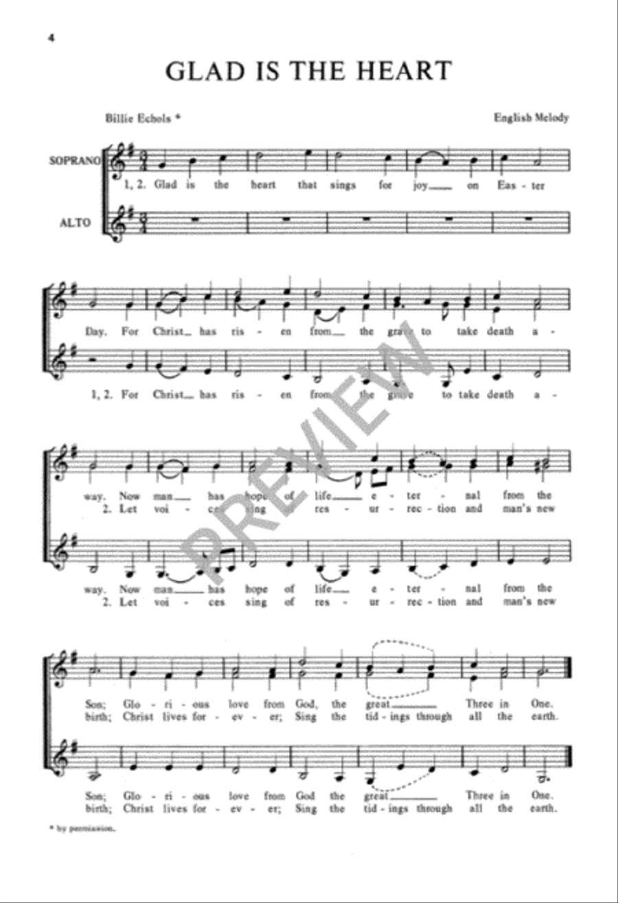 Eight Short Easter Carols SSA scores gallery preview page 5