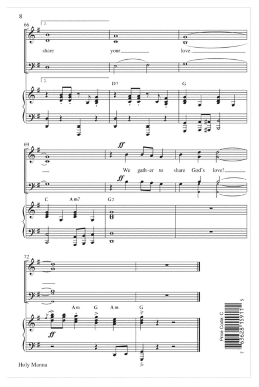 Holy Manna 3-Part scores gallery preview page 9