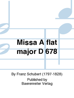 Book cover for Missa A flat major D 678