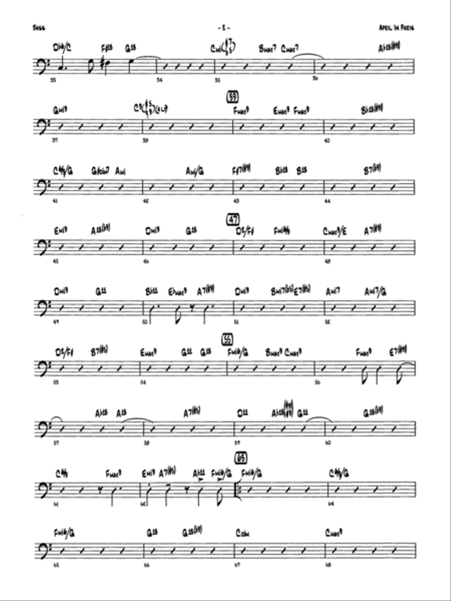 April in Paris: String Bass Jazz Ensemble scores gallery preview page 2