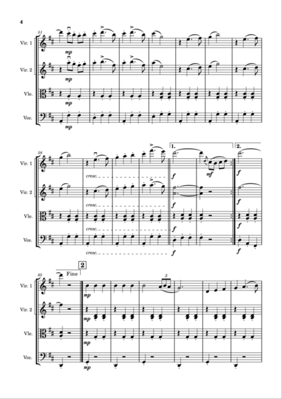ESTUDIANTINA String Quartet scores gallery preview page 4