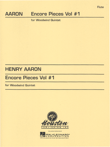 Encore Pieces For Woodwind Quintet, Vol. 1 - Flute