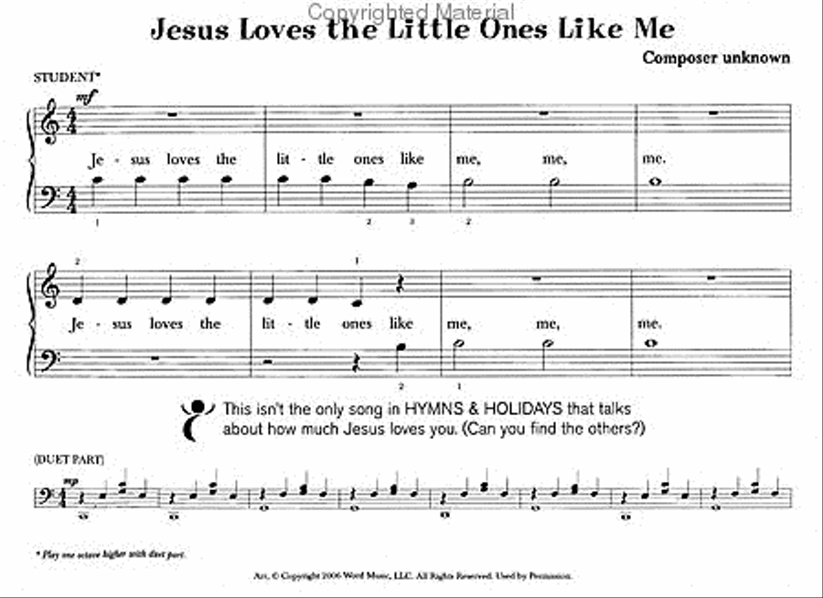 Music in Me - Hymns & Holidays Level 1 Piano Method scores gallery preview page 2