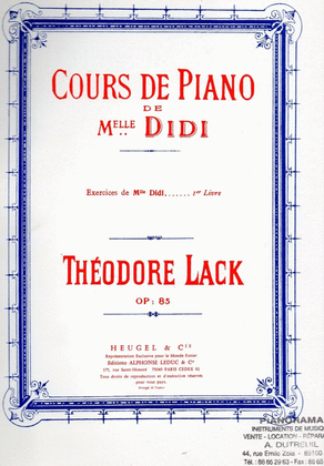 Cours de Piano de Mlle Didi Exercices vol. 1 Piano
