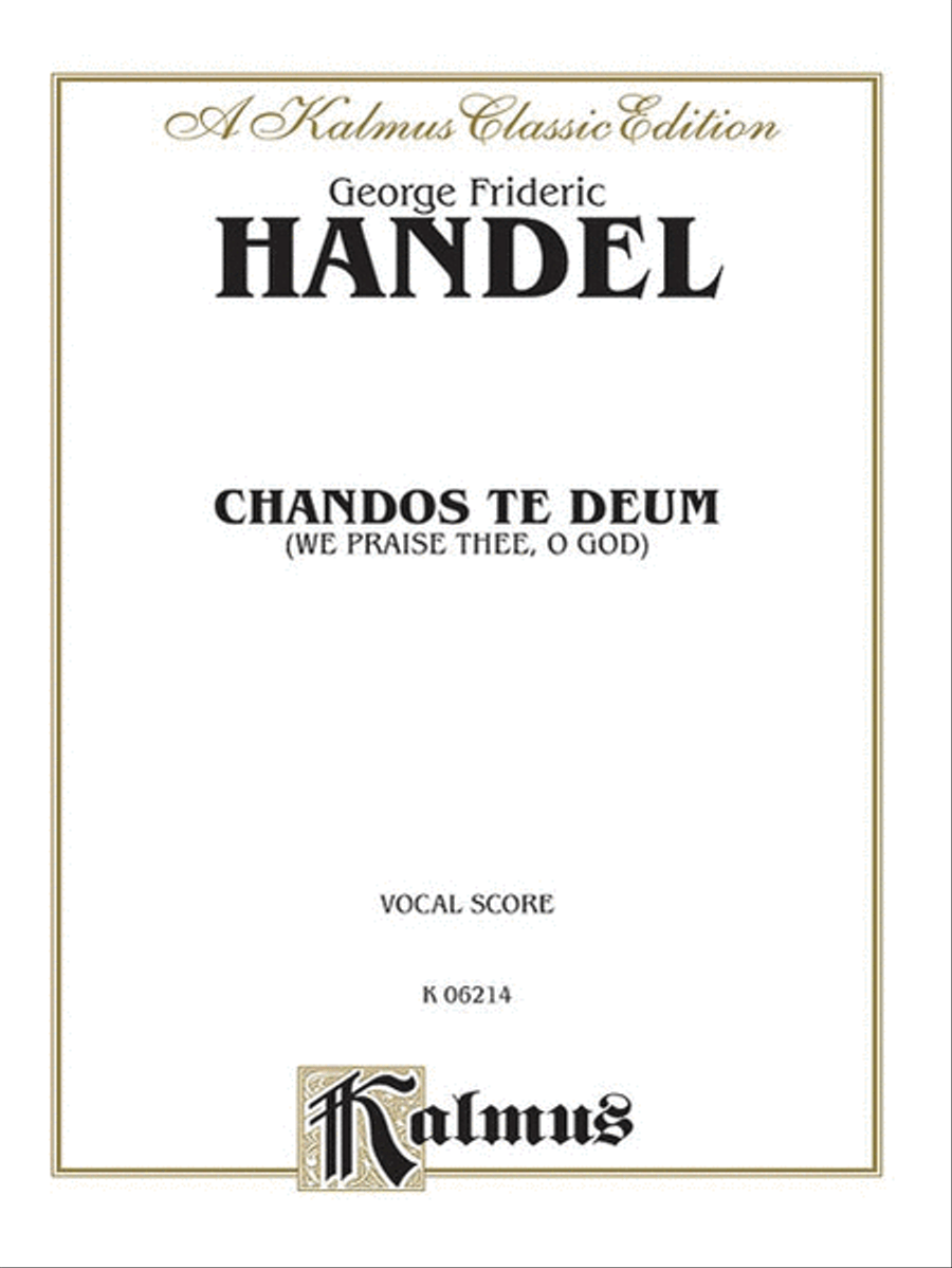 Chandos Te Deum 4-Part scores gallery preview page 1