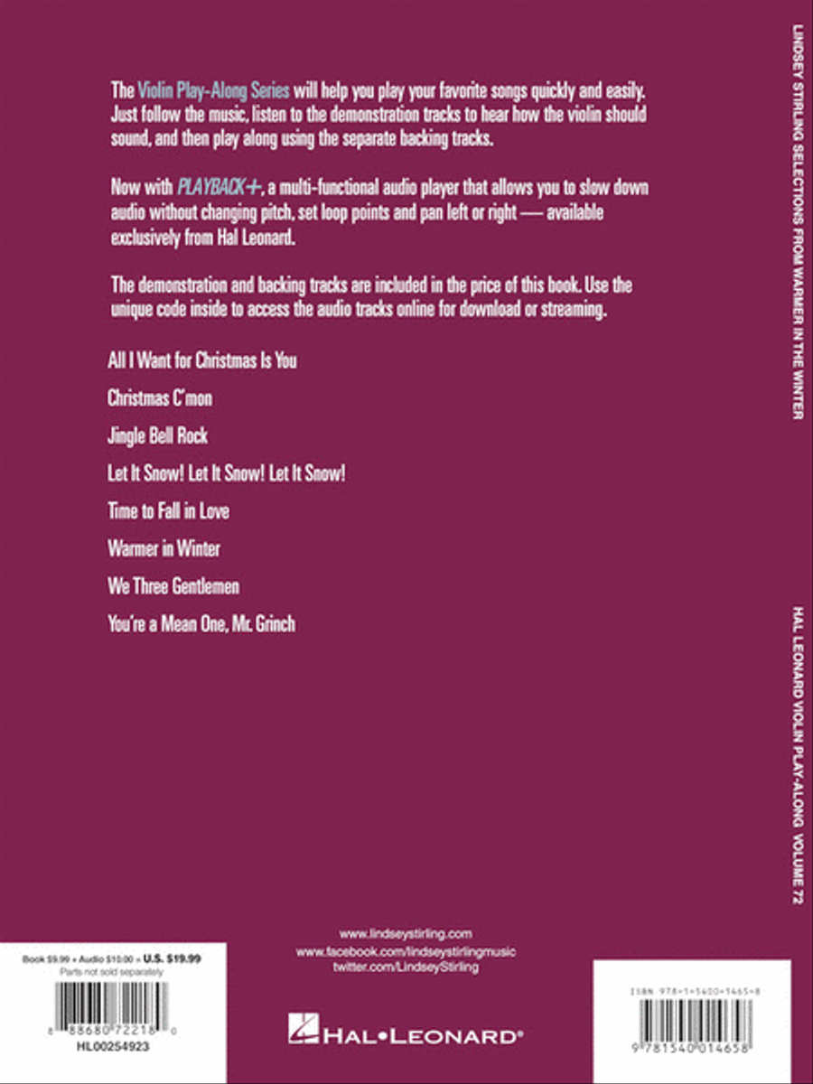 Lindsey Stirling - Selections from Warmer in the Winter Violin Solo scores gallery preview page 6