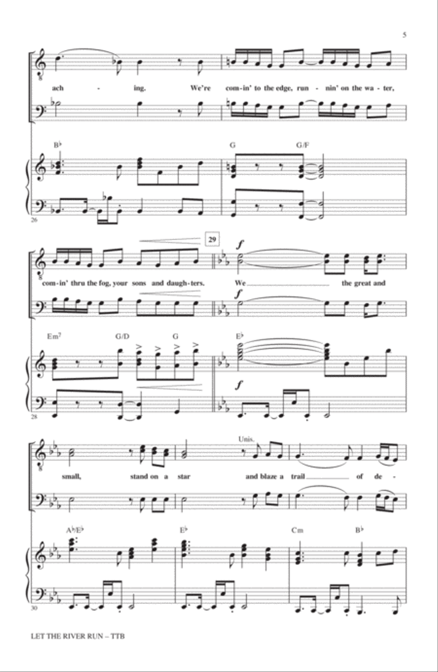 Let The River Run Let The River Run TTBB scores gallery preview page 4