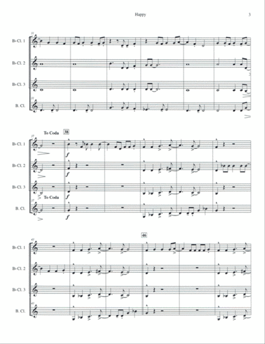 Happy Woodwind Quartet scores gallery preview page 3