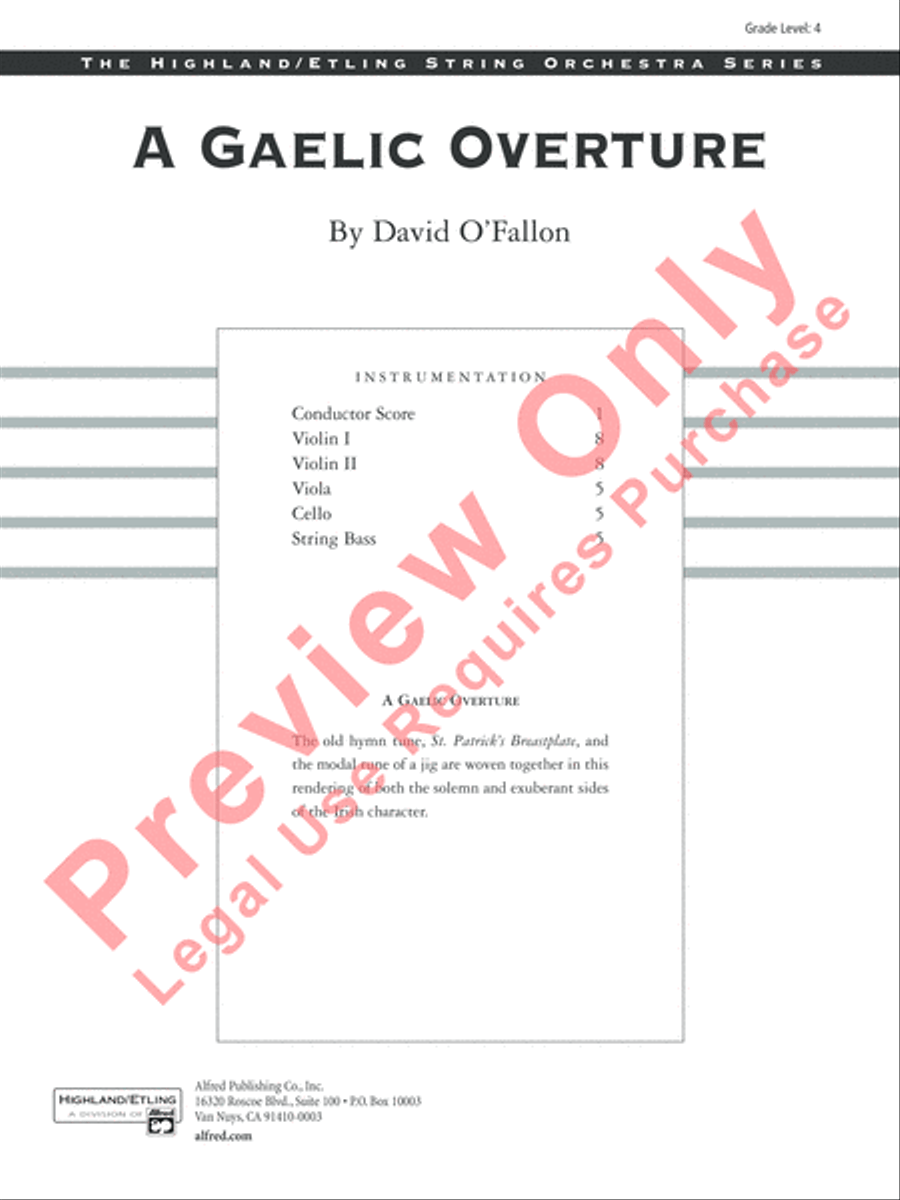 A Gaelic Overture A Gaelic Overture String Orchestra scores gallery preview page 2