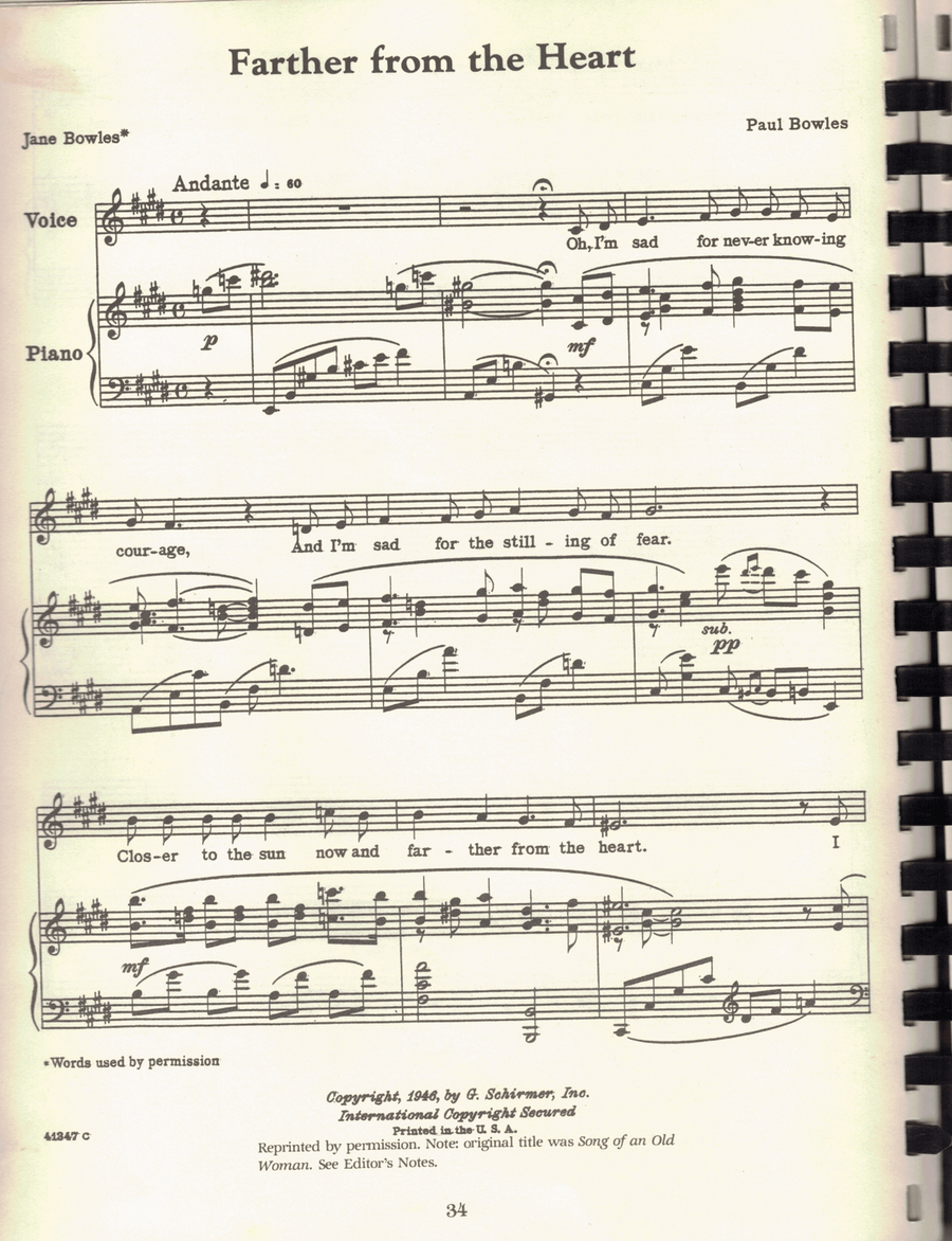 Farther From The Heart Piano, Vocal scores gallery preview page 1