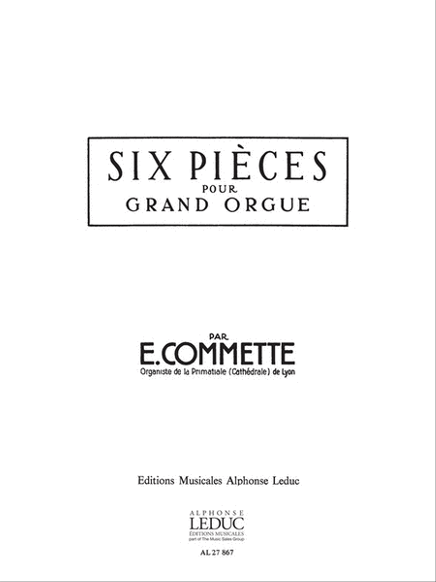 Book cover for 6 Pieces (organ)