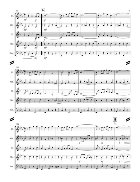 Sing-along Medley #1 (for Woodwind Quintet) by Various Bassoon - Digital Sheet Music