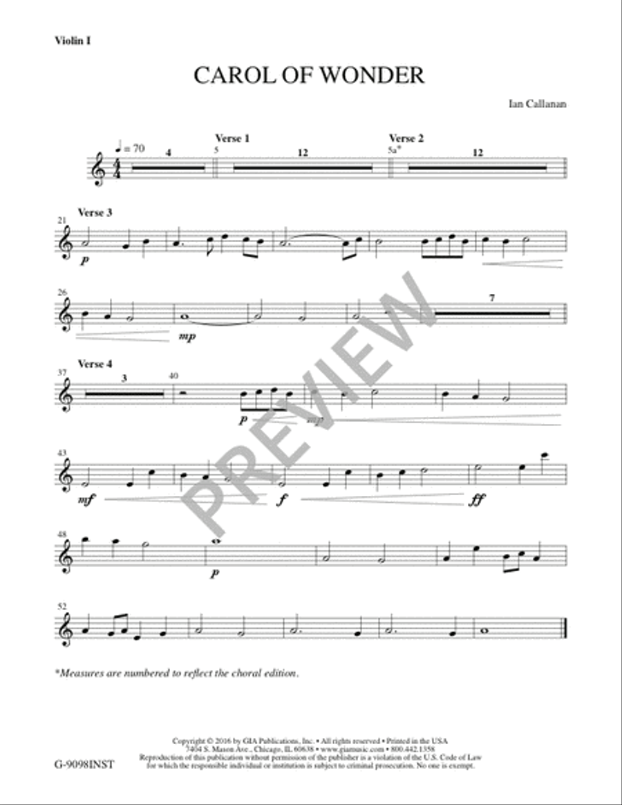 Carol of Wonder - Instrument edition 4-Octaves scores gallery preview page 2