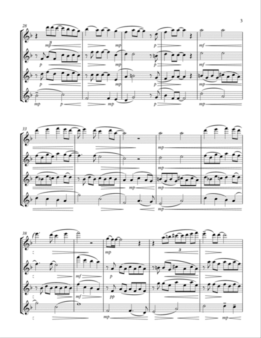 Yesterday Yesterday Flute Quartet scores gallery preview page 4
