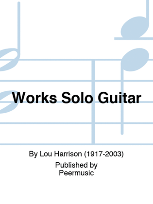 Book cover for Works Solo Guitar