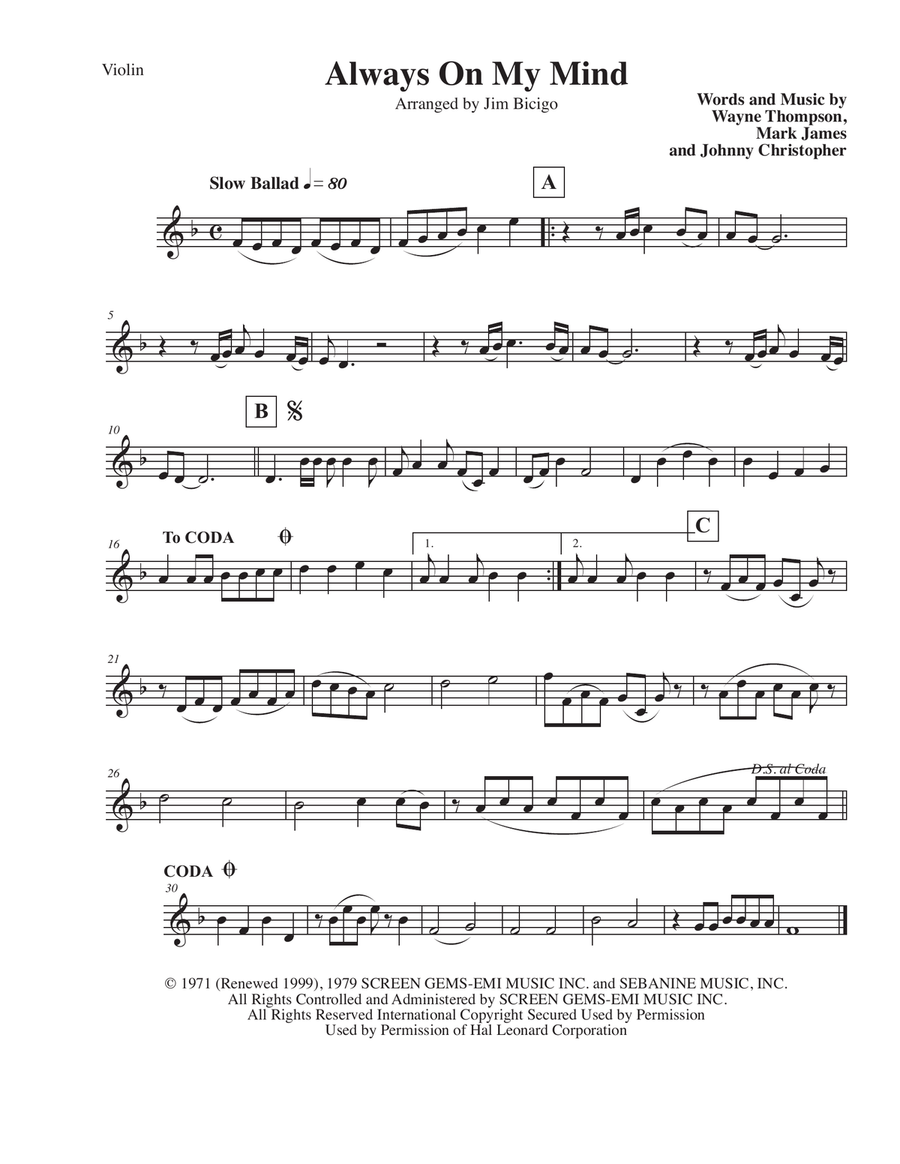 Always On My Mind String Trio scores gallery preview page 4