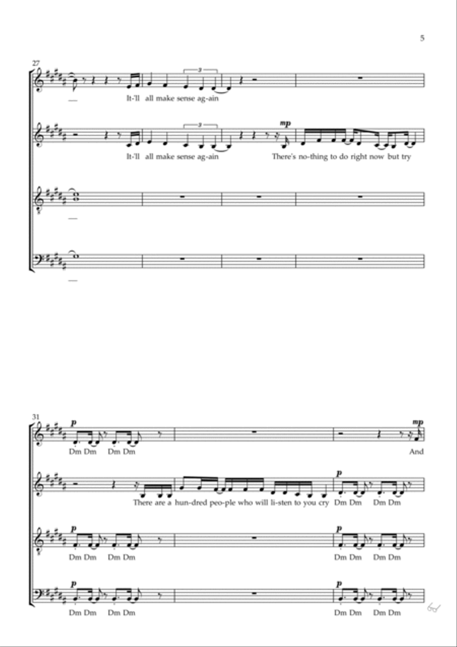 Secret For The Mad 4-Part scores gallery preview page 5
