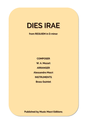 Book cover for DIES IRAE from REQUIEM by W. A. Mozart