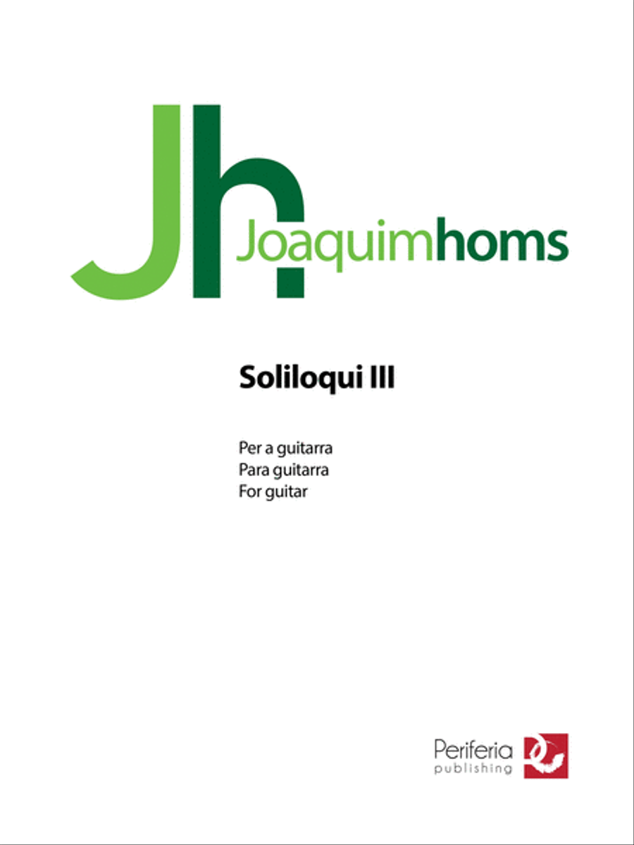 Soliloqui III for Guitar Solo Guitar Solo scores gallery preview page 1
