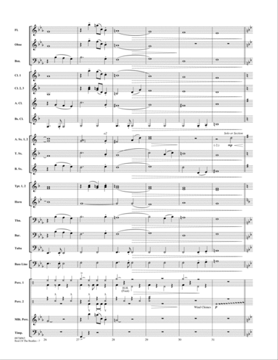 Best of the Beatles - Full Score Concert Band scores gallery preview page 6