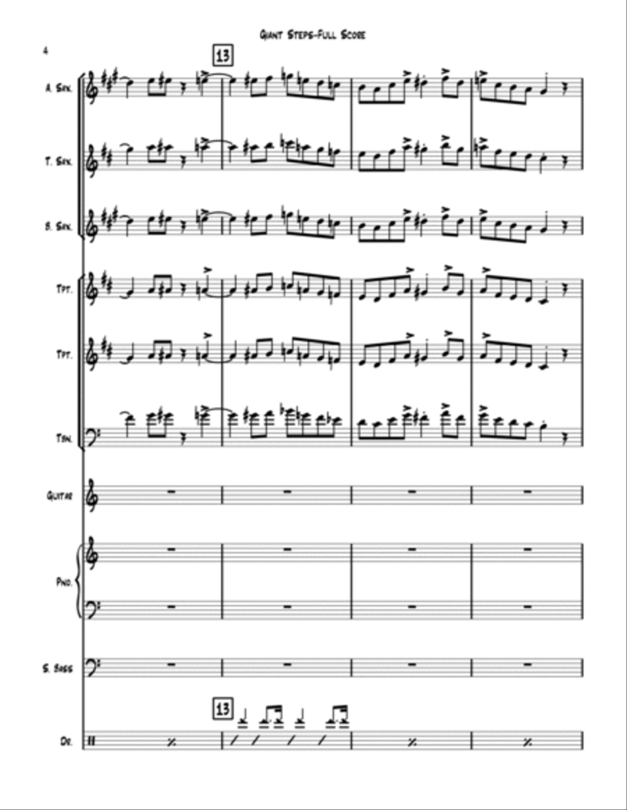Giant Steps Jazz Ensemble scores gallery preview page 4