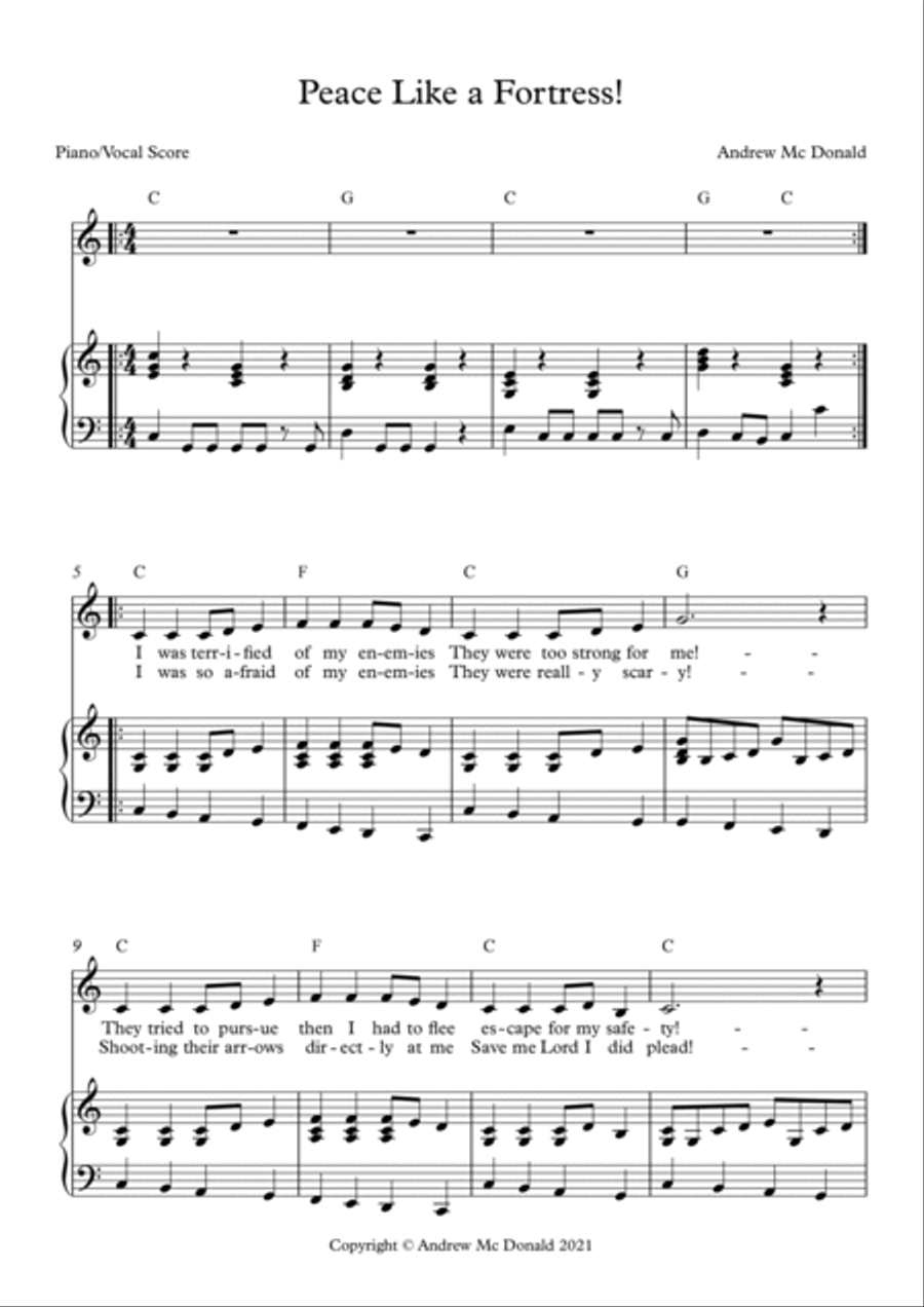 Peace Like a Fortress! Voice scores gallery preview page 2