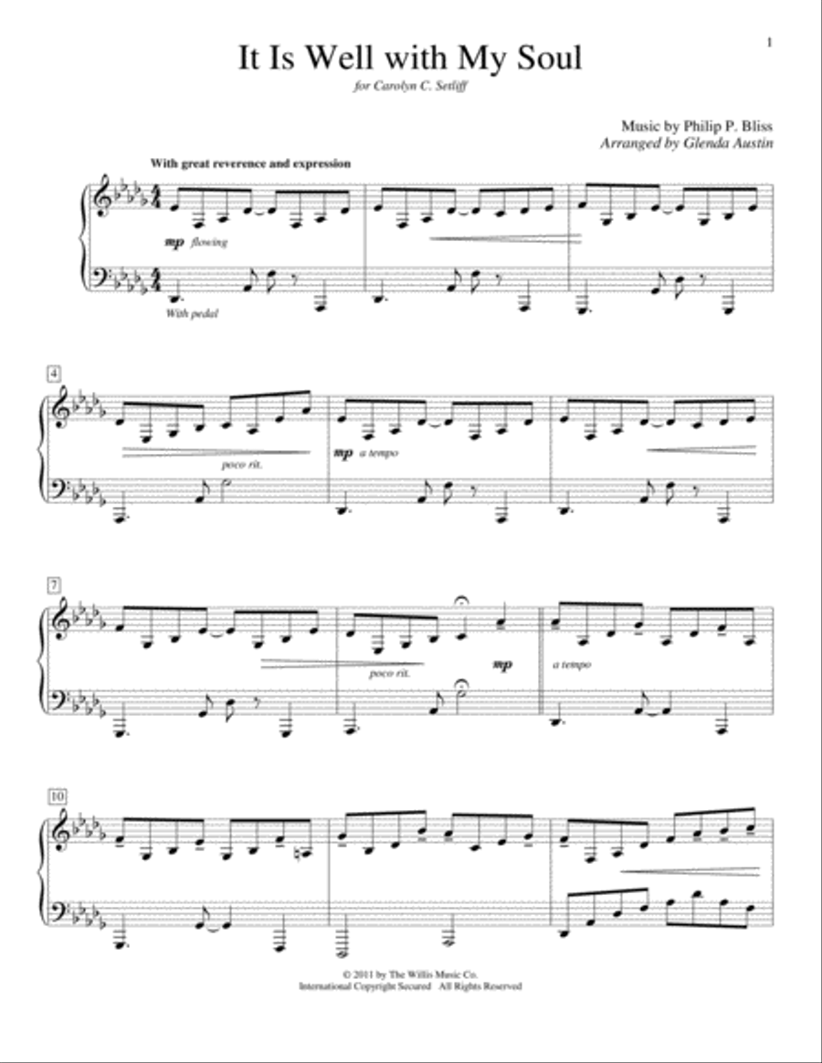 It Is Well With My Soul Piano Method scores gallery preview page 1