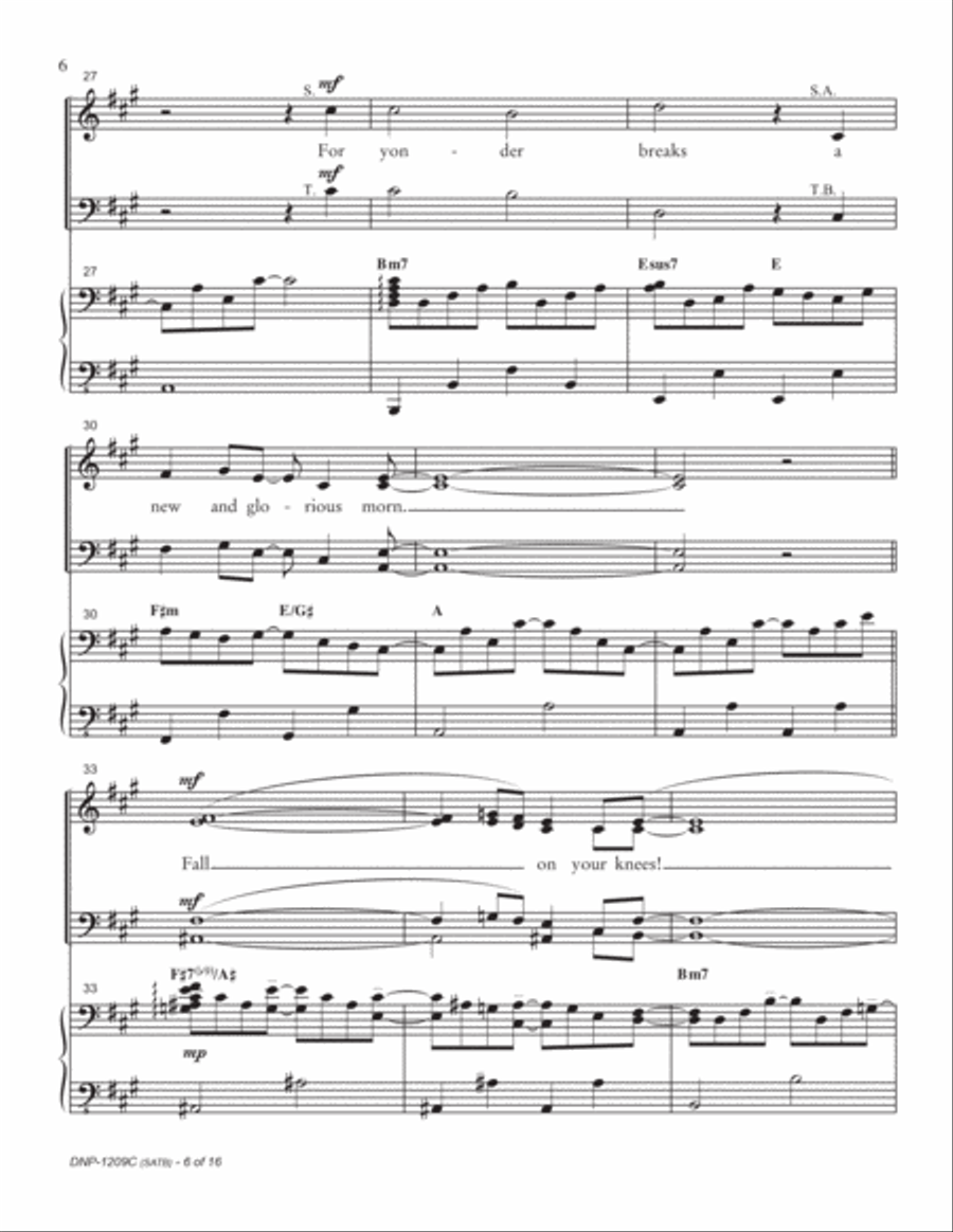 O HOLY NIGHT • for S.A.T.B. voices, accompanied 4-Part scores gallery preview page 6