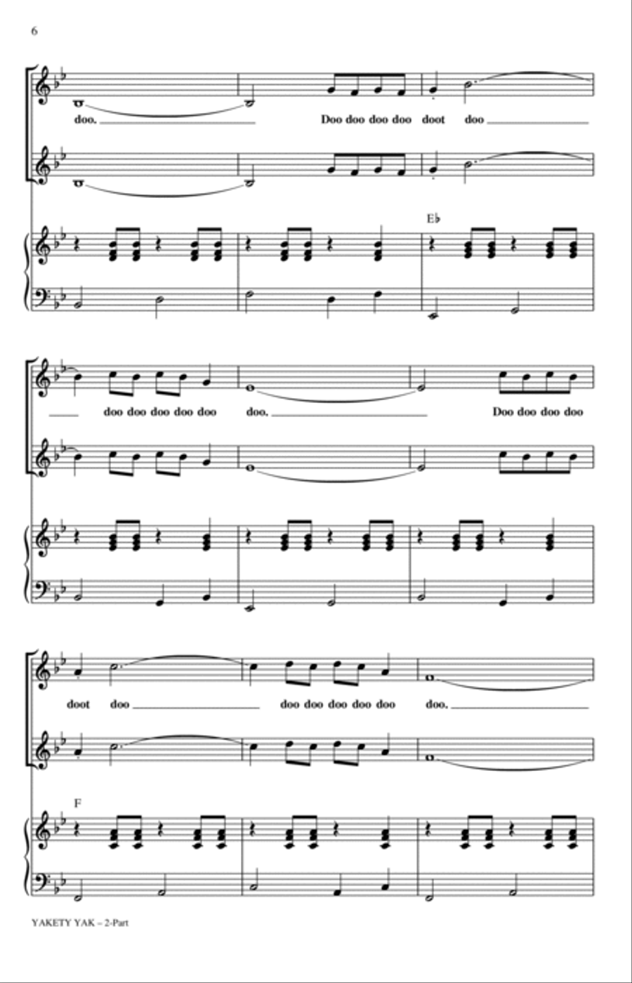 Yakety Yak (arr. Roger Emerson) 2-Part scores gallery preview page 5