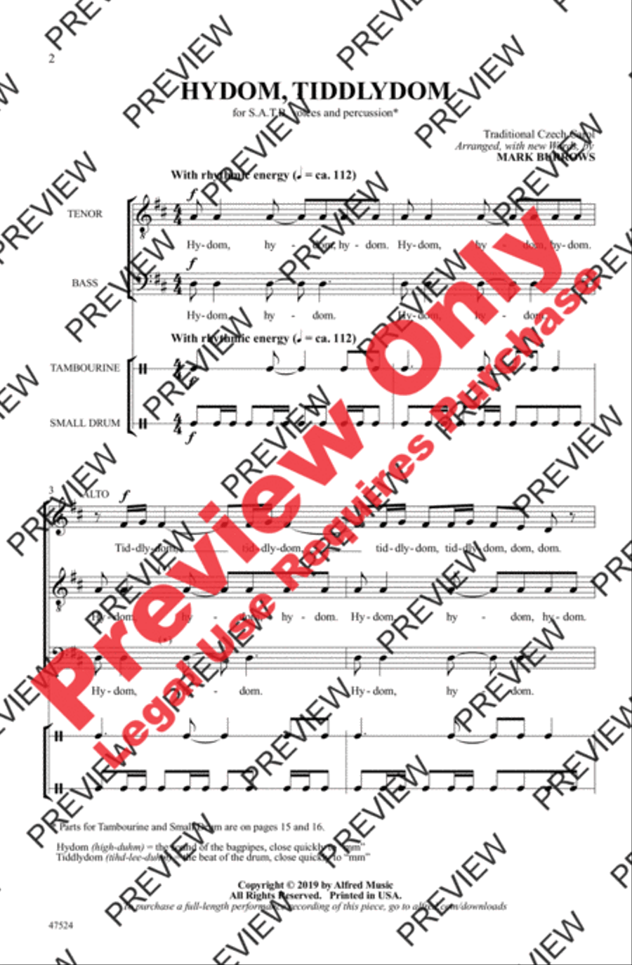 Hydom, Tiddlydom Hydom, Tiddlydom 4-Part scores gallery preview page 2