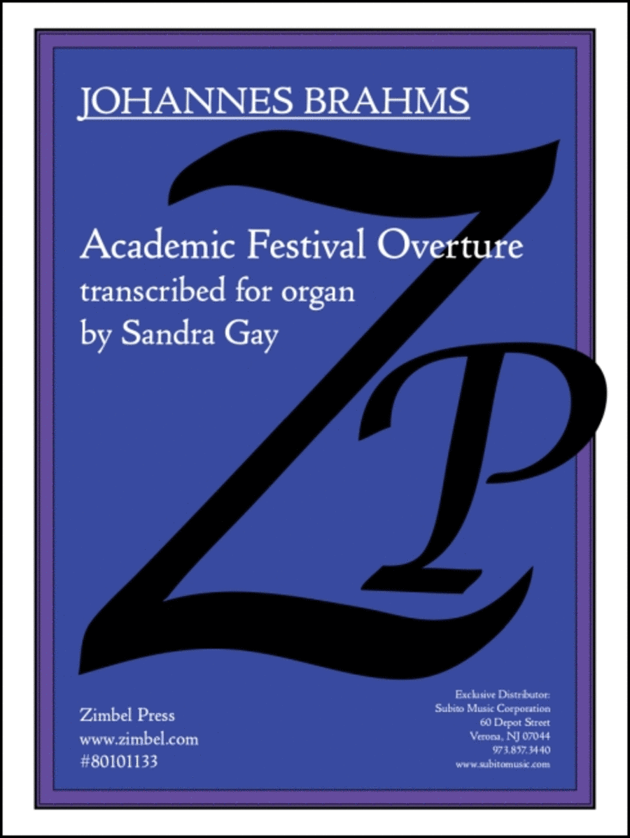 Academic Festival Overture Organ scores gallery preview page 1