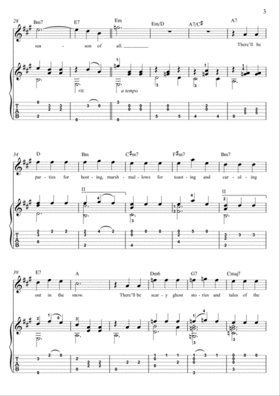 The Most Wonderful Time Of The Year Guitar Tablature scores gallery preview page 3