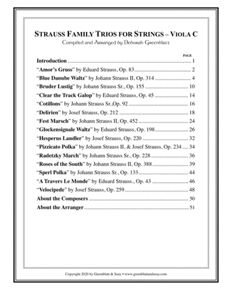 Book cover for Strauss Family Trios for Strings - Viola C