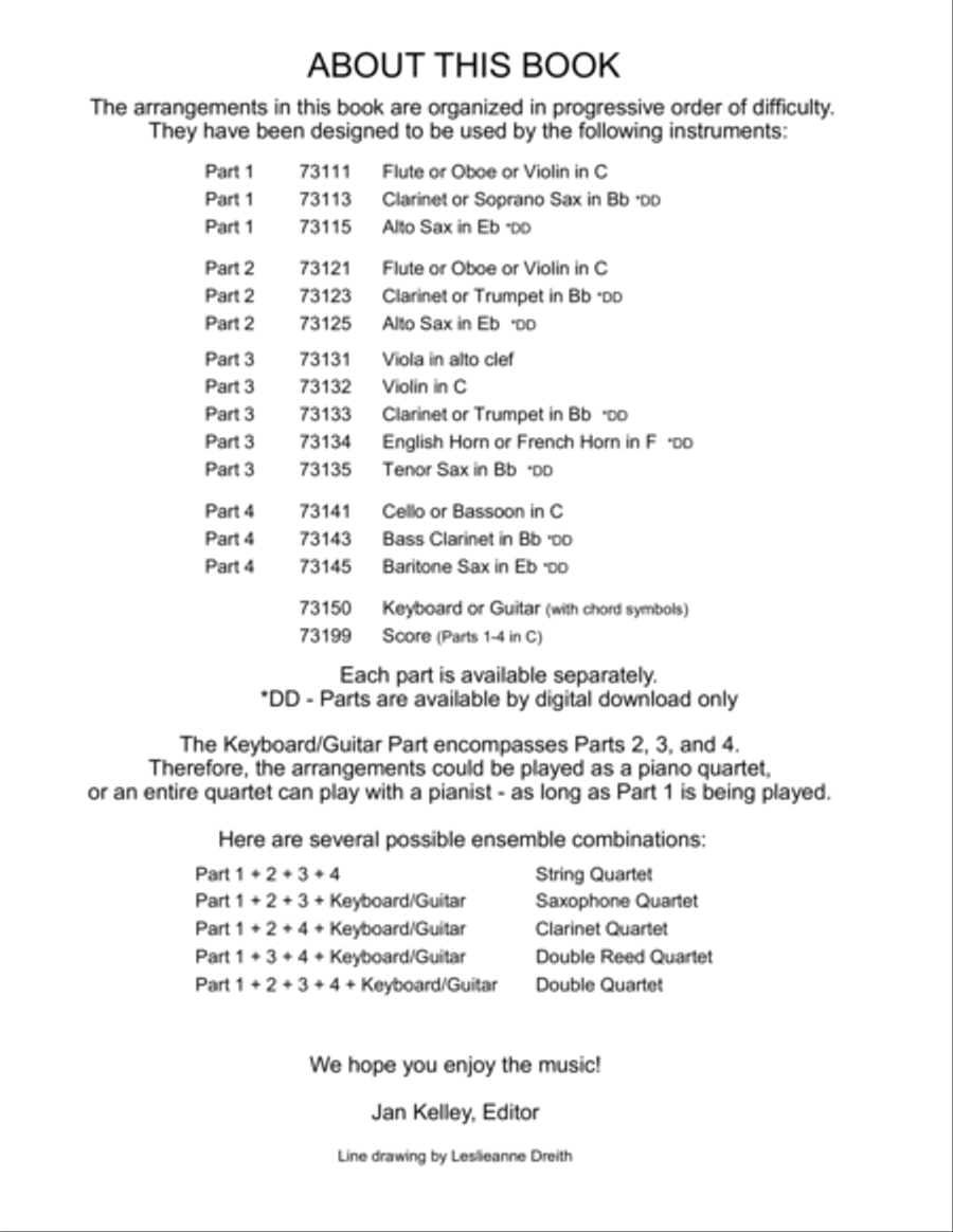 Intermediate Music for Four, Christmas, Part 2 - Alto Sax in Eb 73125 Small Ensemble scores gallery preview page 2