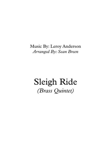 Sleigh Ride_Brass Quintet image number null