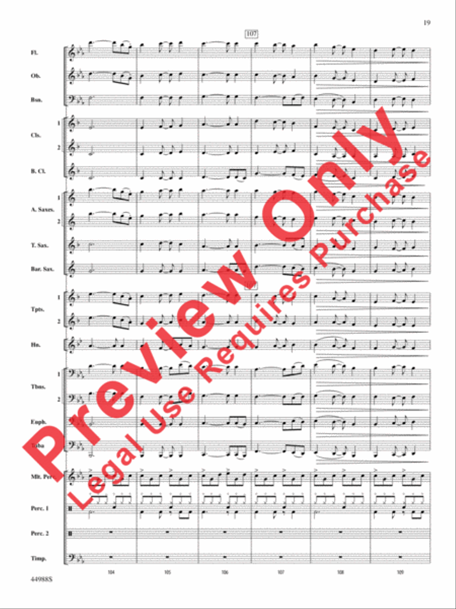 Escape from Dead Raider's Hollow Concert Band scores gallery preview page 20