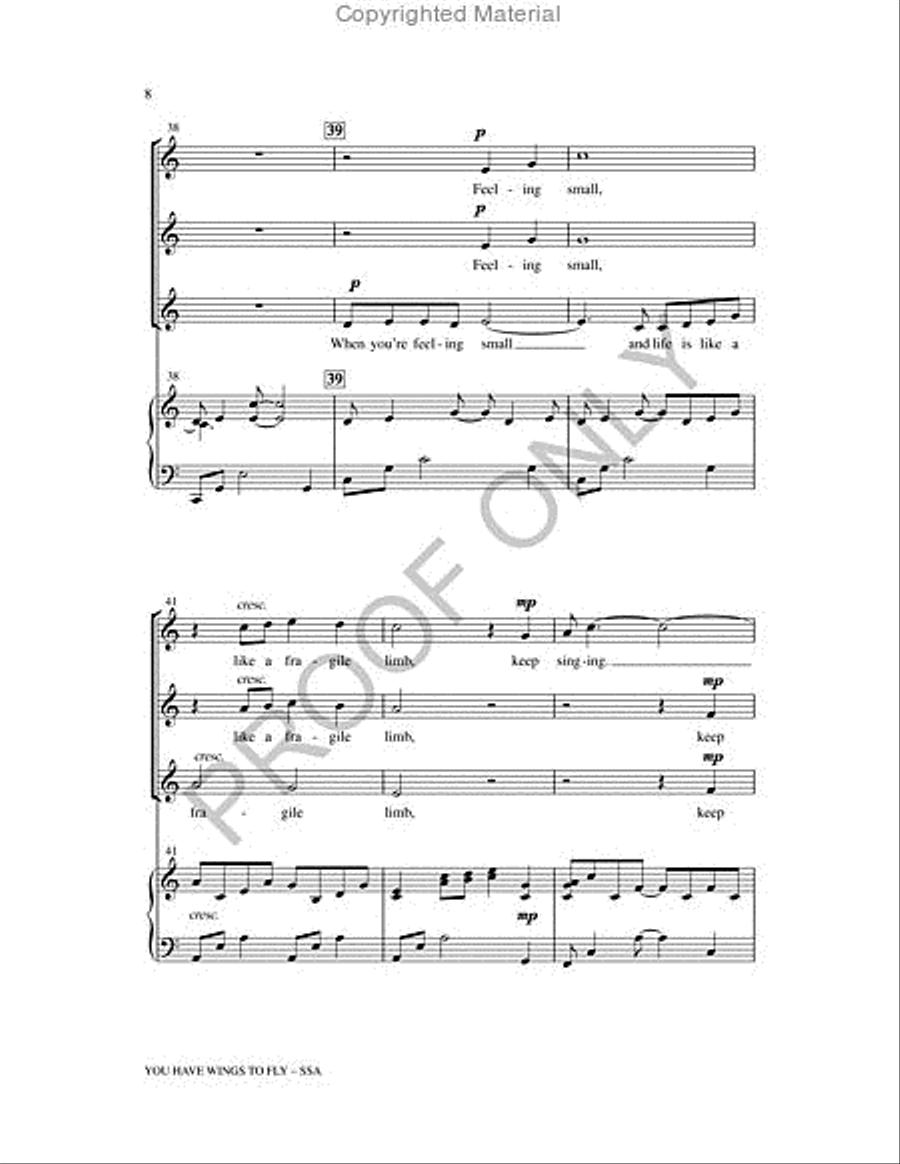 You Have Wings To Fly 3-Part scores gallery preview page 8