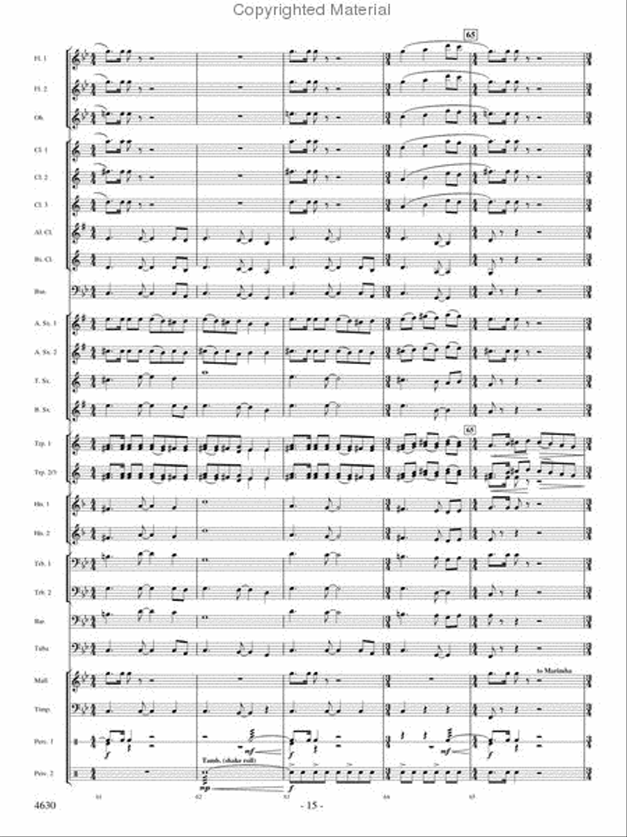 Joyous Alleluias Concert Band scores gallery preview page 14