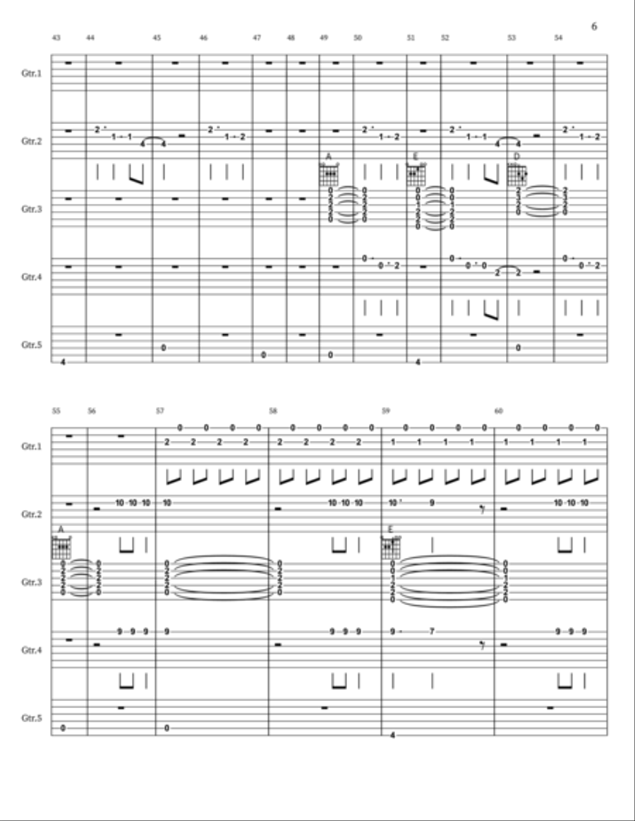 Chasing Cars Chasing Cars Electric Guitar scores gallery preview page 6