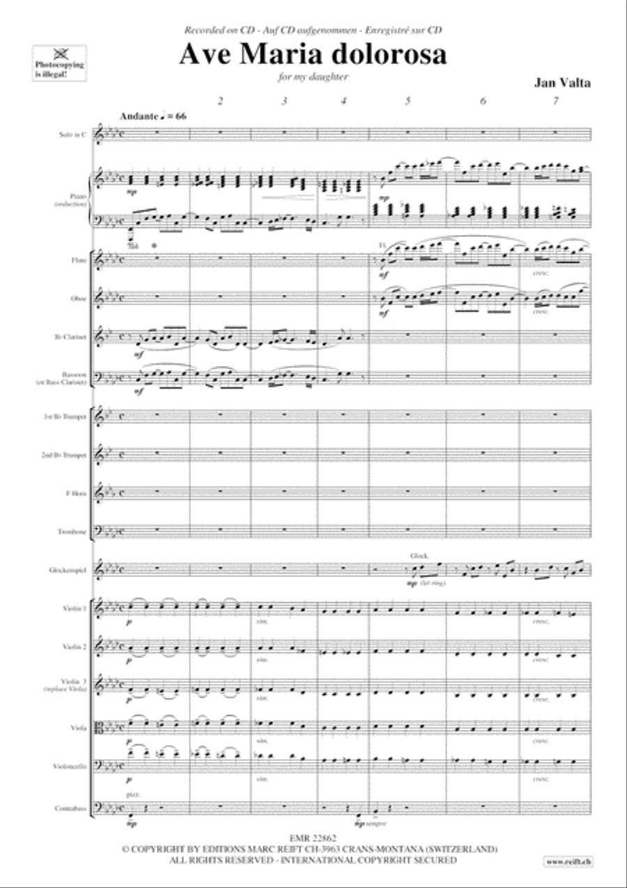 Ave Maria dolorosa Ave Maria dolorosa Orchestra scores gallery preview page 4