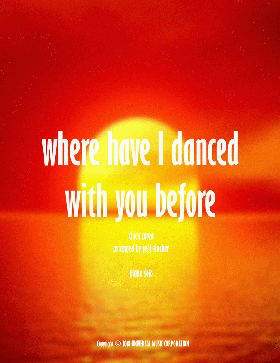 Where Have I Danced With You Before Piano Solo scores gallery preview page 1