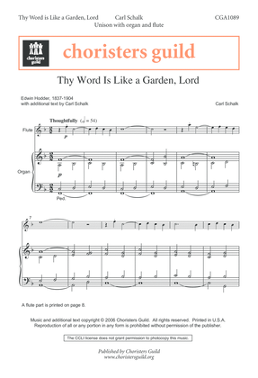 Book cover for Thy Word Is Like a Garden, Lord